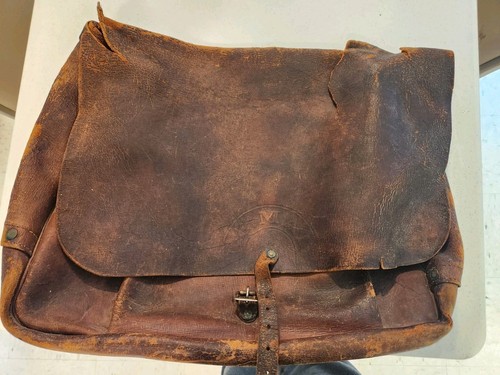 Vtg rare usps leather mail - vtg,