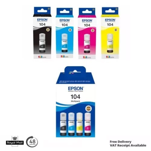 Epson 104 ink - bottles, genuine