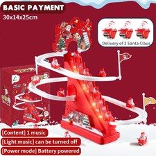 Electric Santa Claus Climbing Ladder Christmas Music Figurine Party Decoration