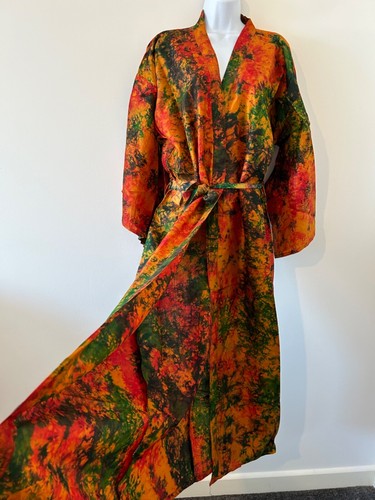 Silk kimono gown robe long - robe,
