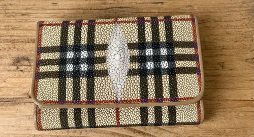 Shagreen stingray purse wallet - purse,