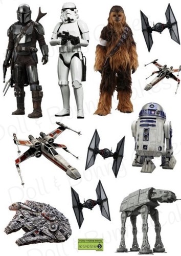 Star wars edible cake - wars, toppers