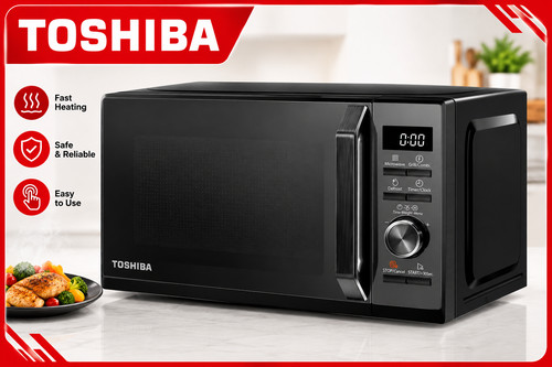Toshiba black microwave - black,
