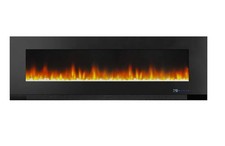 LED Fireplace Media Wall Fire Wall Mounted / Standing Electric Heater 60 inch