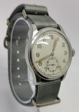 Vtg 1946 Doxa 'D' Luftwaffe Stainless Steel Military Pilots WWII 34mm Mens Watch