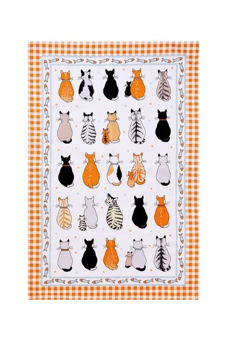 Cat tea towel - cat, cats