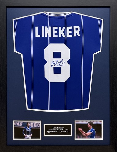 Framed gary lineker signed - lineker,