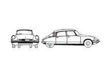 A4 Photo Blueprint Citroen DS 19 Sedan 1955