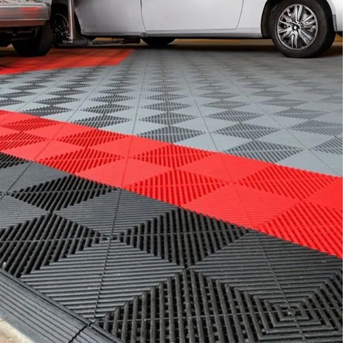 Interlocking garage floor - interlocking,