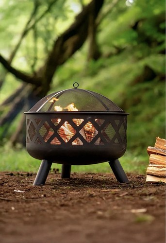 Fire pit bowl large - large, black
