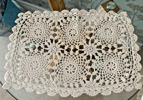 Vintage art deco ivory cotton - art,
