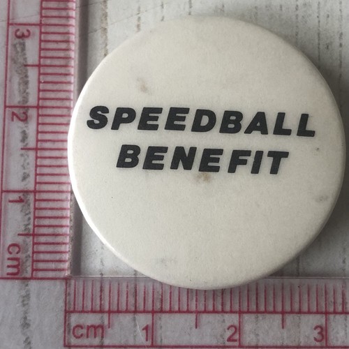 Vintage speedball benefit pin - speedball,