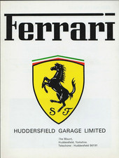 Ferrari Range 1976-77 UK Market Foldout Brochure 308 GTB 308 GT4 400 GT 512 BB