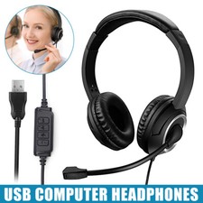 USB Headset Headphones Wired
