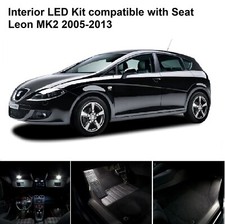 PREMIUM LED INTERIOR UPGRADE KIT SET XENON WHITE for SEAT LEON MK2 1P1 2005-2013