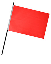Plain Red Hand Flag (9" x 6")