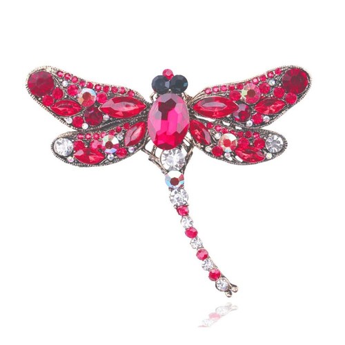 Blue crystal vintage dragonfly - blue,
