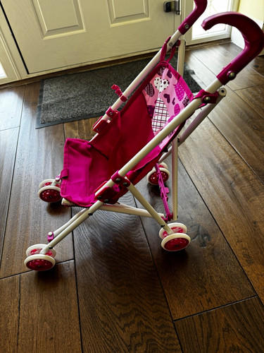 Pink heart print doll - print,