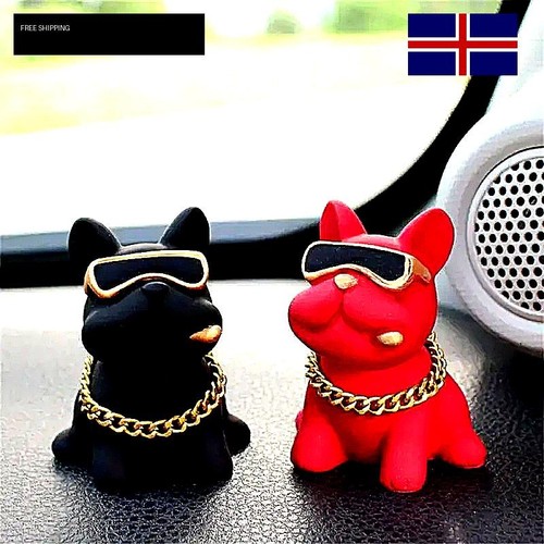 Bulldog car dashboard - car, ornament