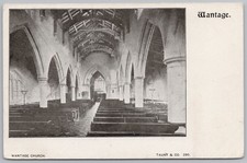 WANTAGE Oxfordshire Church Interior Postcard by Taunt #290