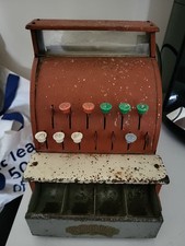 VINTAGE 1950s CODEG METAL CASH REGISTER TILL RETRO TOY MADE IN ENGLAND
