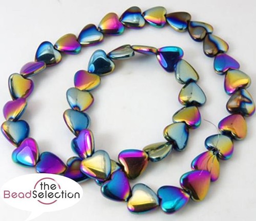 Rainbow heart hematite - 20,