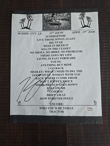 Kenny chesney signed stage - kenny,