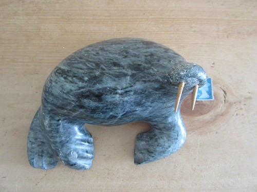 Vintage inuit carved stone - vintage,