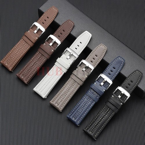 22mm genuine leather watchband - genuine,