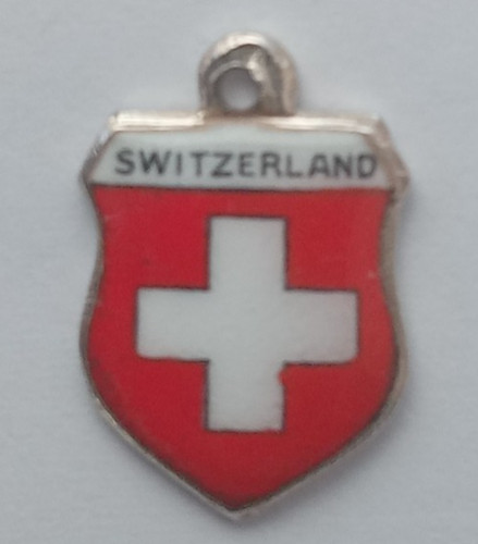 Vintage silver bracelet charm - silver,