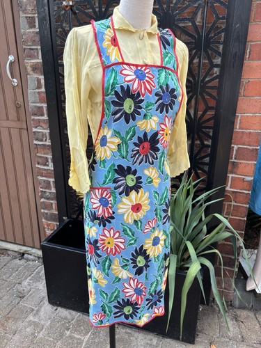 Vintage 1950 floral cotton - floral,