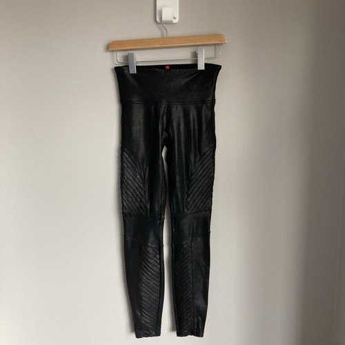 Spanx moto legging black faux - spanx,