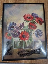 Vtg. Silhouette Floral &