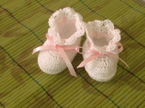 Crochet baby booties - crochet,