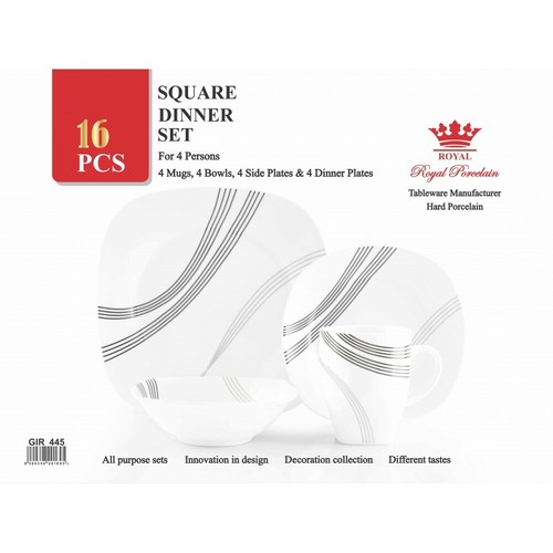 Royal 16pc square - 16pc,