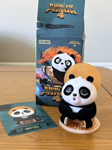 Popmart kung panda flocked - fu,