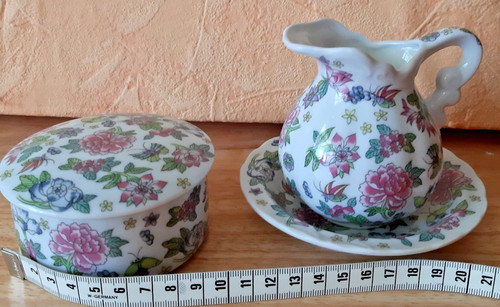 Ceramic round trinket box - ceramic,