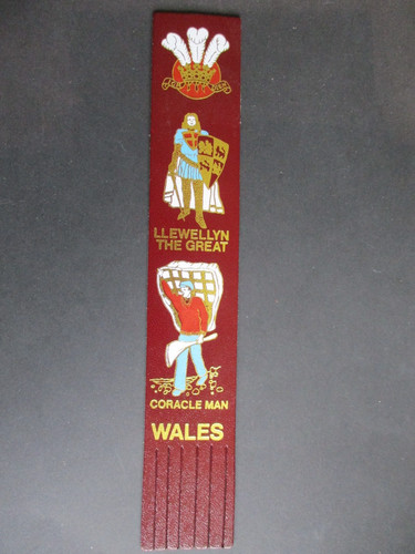 Leather bookmark wales - leather,