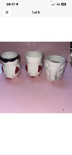 Vintage egg cups pig - 3,