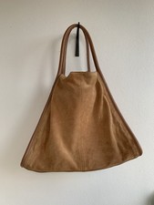 ASOS Tan Suede Leather Tote Bag Shopper - Shoulder Style VGC