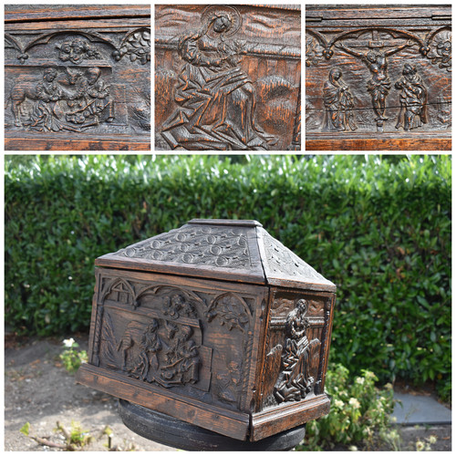 Antique 1800s wood - wood, carved