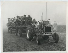 Driverless Tractor Reading University Farm Sonning Berks PDP 559 1958 Press