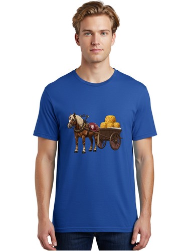 Horse drawn wagon mens graphic - horse-drawn-wagon,