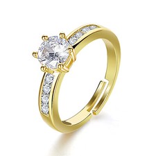 18K Gold Ring Cubic Zirconia