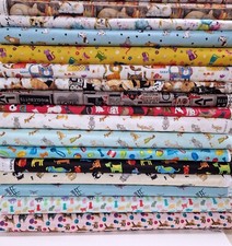 Cat Dog Cotton Fabric Paw Print Furry Friends Pet themed Patchwork Craft Dress