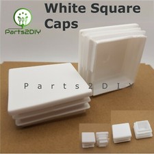 White Square Plastic End Caps