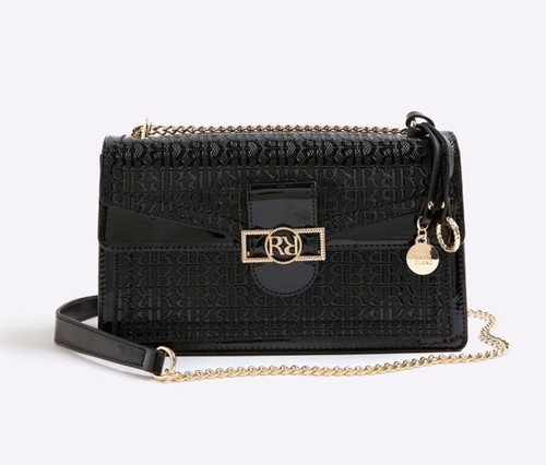 River island black patent - river,