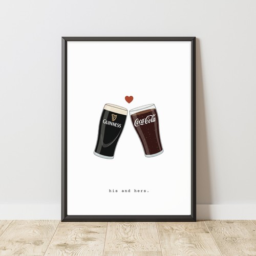 Guinness and coke - coke, hers
