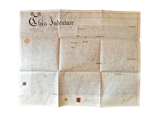 Victorian vellum indenture - victorian,