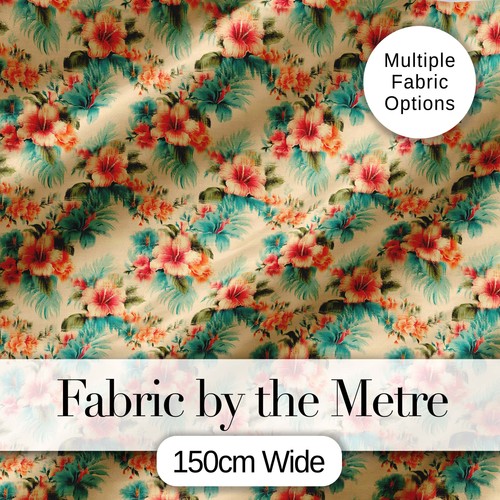 Vintage beige tropic hibiscus - beige,